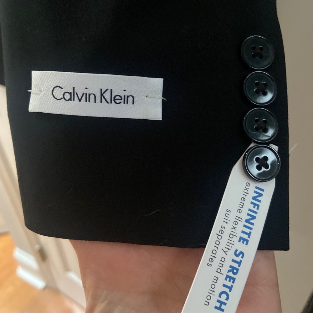 NWT Calvin Klein Infinite Stretch Black Men's Suit Jacket Separates 42R - Picture 3 of 13
